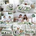 thumbnail image 6 of Letter G Twin Size Comforter Set, Alphabet Green Eucalyptus Leaves Plant Simple Bedding for All Seasons, 4 Pcs Bed Set, 1 Quiltcover (68"x86") ,1Sheet(67"x116"), 2Pillowcases (30"x20"), 6 of 9