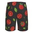 thumbnail image 6 of Kll Tomatoes1 Men'S Casual Summer Beach Shorts Hawaiian Shorts With Pockets-Small, 6 of 9