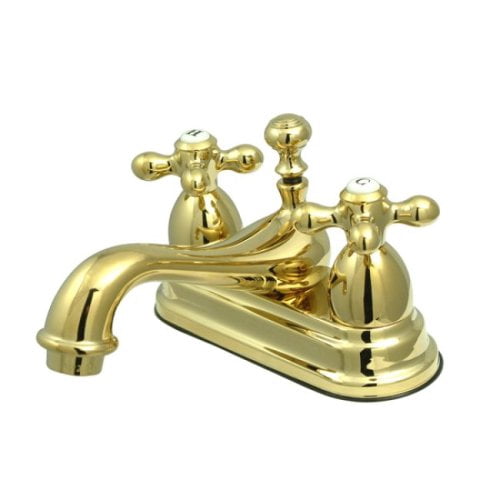 Kingston Brass Waschtisch-Armatur – 4" Centerset Mit Zwei Griffen & Pop-Up Ablauf