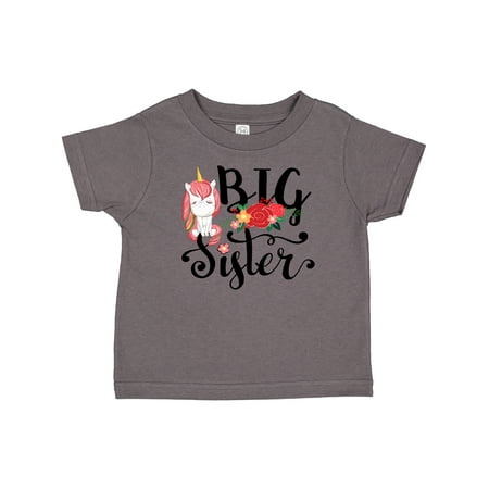 

Inktastic Floral Unicorn Big Sister Gift Toddler Toddler Girl T-Shirt