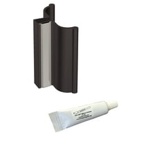 Gordon Glass® 3" Oil Rubbed Bronze Frameless Shower Door Handle with Metal Strike and Clear 100% Pure RTV Silicone Sealant - 0.5 oz. Squeeze Tube for 1/8", 5/32", 3/16" and 1/4" Glass - Set