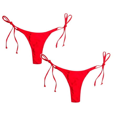 Kcodviy 2Pcs Side Bottom Thong Swimwear Swim Top Boys Brazilian Bathing Bikini Women Plus Size Womens Bathing Suit Shorts Tie Swimsuit Swimwears Tankinis Womens Swimming Shorts Set Set Swim Pants