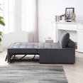 thumbnail image 6 of 3 in 1 Folding Faux Leather Ottoman Sofa Bed, Convertible Sectional Sleeper Sofa with Pillow, Armless Modular Sofa Bed for Living Room,Small Space,Apartment, 6 of 9