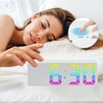 thumbnail image 3 of Unique Bargains 2 Pcs Alarm Clock Big Numbers Display Temperature White, 3 of 6