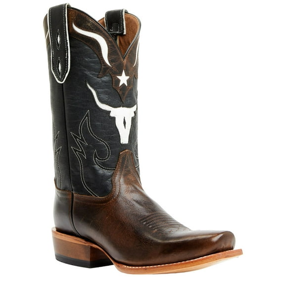 Moonshine Spirit Men's Spirit&Reg; Showtime Longhorn Inlay Western Boot Square Brown 8 1/2 D(M) US