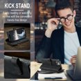 thumbnail image 6 of for iPhone 16 Pro Max Case Wallet for Women and Men, iPhone 16 Pro Max Case, PU Leather Magnetic Flip Strap Wristlet Zipper Card Holder Wallet Business Phone Cover for iPhone 16 Pro Max, Black, 6 of 10