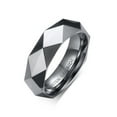 thumbnail image 1 of Mens Tungsten Carbide 18K Gold Plated Wedding Ring Triangle Cut Surface, 1 of 5