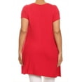 thumbnail image 4 of Women's Casual Plus Size Solid Color Blouse Tunic Top Shirt, 4 of 4