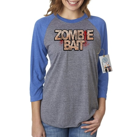 Walking Dead Zombie Bait TV Show Womens 3/4 Raglan Sleeve Shirt Top