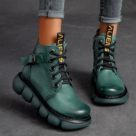 

MIASHUI Boots Thermal Women s Fashion Retro Thicksoled Lacup Breathable Casual Shoes Women s Boots Women Sneakers Shoes Wedges Women Shoes Casual