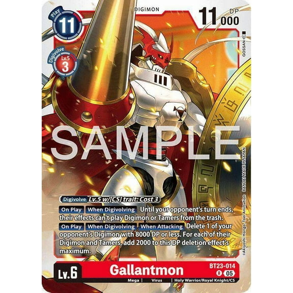 Digimon Hackers' Slumber Rare Gallantmon BT23-014