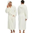 thumbnail image 1 of Men's Bathrobe with Hood, Soft Long Towel Robe for Men - Super Absorbent Quick Dry yet Warm, 1 of 6