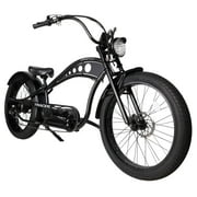 Tracer Chico GT7 26 inch Stretch Cruiser Ebike for Men, 750W Rear Motor, 7 Speed, up to 30 mph, 50 miles, Matte Black