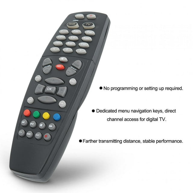Set-Top Box Remote Control, Remote Controller Set-Top Box Remote Controller Black Plastic for Smart TV Set-Top Box