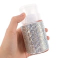 thumbnail image 5 of COMPUKAS White Plastic Pump Bottle with Imitation Rhinestones for Remover, 1 Set - Stylish and Dispenser, 5 of 8