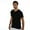 Black, variant on Men's 100% Cotton Undershirt Regular Fit, V-Neck with Sweat-Proof, Absorbent, Integrated Underarm Shields
