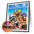 thumbnail image 1 of Cuadros Decorativos 5D DIY Diamond Painting Kits Full Square Drill Perros en vacaciones Mosaic Arts Sywqhk Nuevos Originales, 1 of 1