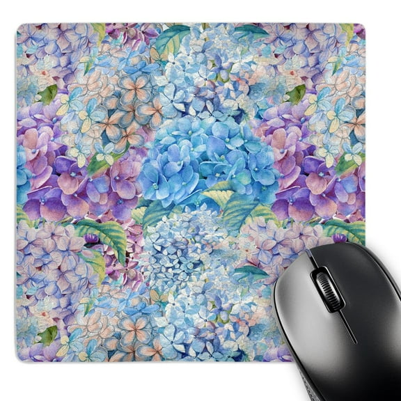 3dRose, Victorian Vintage Pastel Hydrangea Flower Watercolor Summer Pattern, MousePad