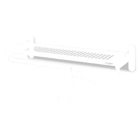 Quartet Metal Wall Shelf Rack, Powder Coated Textured Steel, 48w x 14-1/2d x 6h, Black