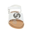 thumbnail image 4 of bebe Girl's Open Toe Comfy Flat Sandals Embossed with Medallion Hardware Detail - Flat Sandals for Toddler/Little Kid/Big Kid, White, 7, 4 of 8