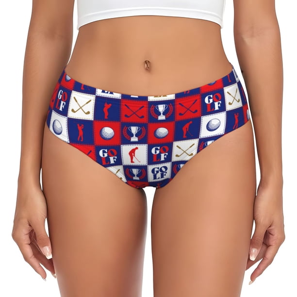 Fotbe golf Calzones Estampados para Mujer – Ropa Interior de Algodón, Cómoda, Suave y Elástica-Medium