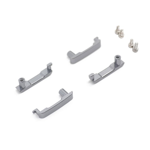 4 Uds Manija de puerta de Metal CNC con tornillos 1/10 para RC accesorios de coche piezas de repuesto DIY Titanio perfke
