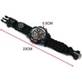 thumbnail image 2 of Pulsera de supervivencia de emergencia, reloj de supervivencia digital resistente al agua, con silbato, paracord, encendedor, raspador, brújula, 2 of 5
