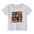 thumbnail image 3 of Toddler Girl Shirts 6t Kid Color Block 100 Dyas Of Shool Print Athletic Shirts Loose 100 Days Of School Gift for Kids Pullover Tops White,3-4 Years, 3 of 4