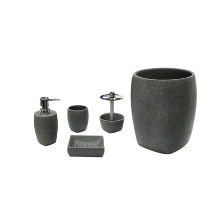 Charcoal Stone Bath Collection by Allure Home Creation, items sold separately