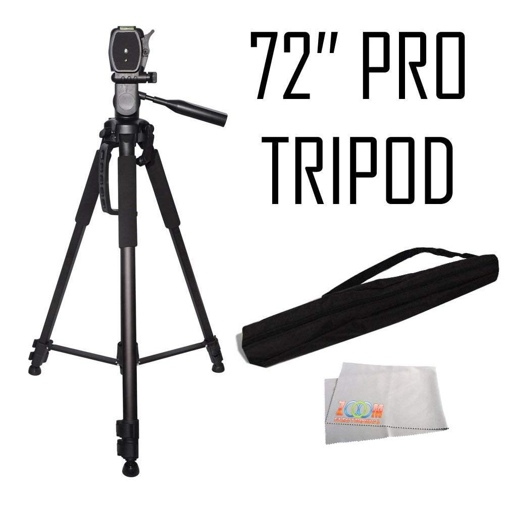 Professional Dual Handle Aluminum 67 Tripod for Canon VIXIA HF R52 Bubble Level