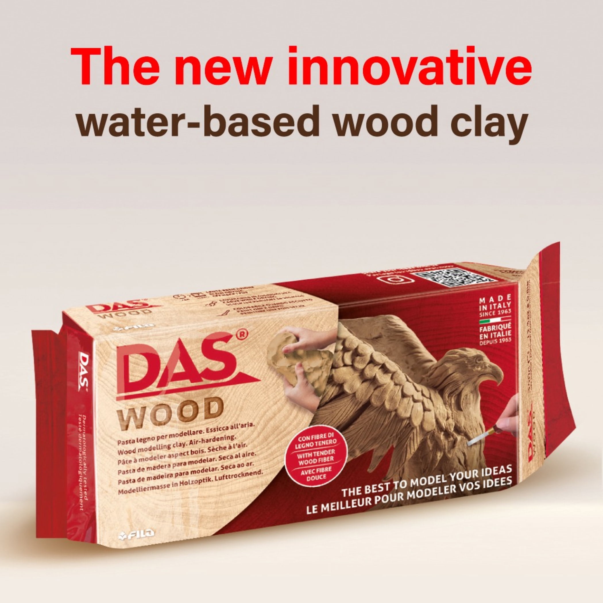 DAS Modeling Clay Air Hardening, Wood, 700g, 3 Pack