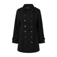 thumbnail image 3 of Women Winter Coat Lapel Collar Long Sleeve Padded Leather Jacket Vintage Thicken Coat Sheepskin Jacket With Lace Up Women plus Size Clothes Western Fashion Womens Lightweight Jackets plus Size Light, 3 of 4