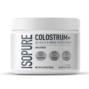 Isopure Colostrum + Gut Health & Immune System Support, Unflavored, 30 servings