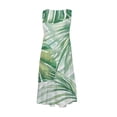 thumbnail image 5 of CQCYD Summer Dresses 2023, Women Printed Sleeveless Crew Neck Dress Loose Beach Dress Holiday Dress and Ankle Dress Leisure Sales Today Clearance Green XL, 5 of 5