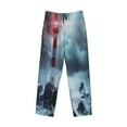 thumbnail image 4 of Balery Men'S Lighthouse In A Stormy Sea Pants,Sleepwear Pants,Pajama Pants,Pj Bottoms Drawstring And Pockets-Small, 4 of 9