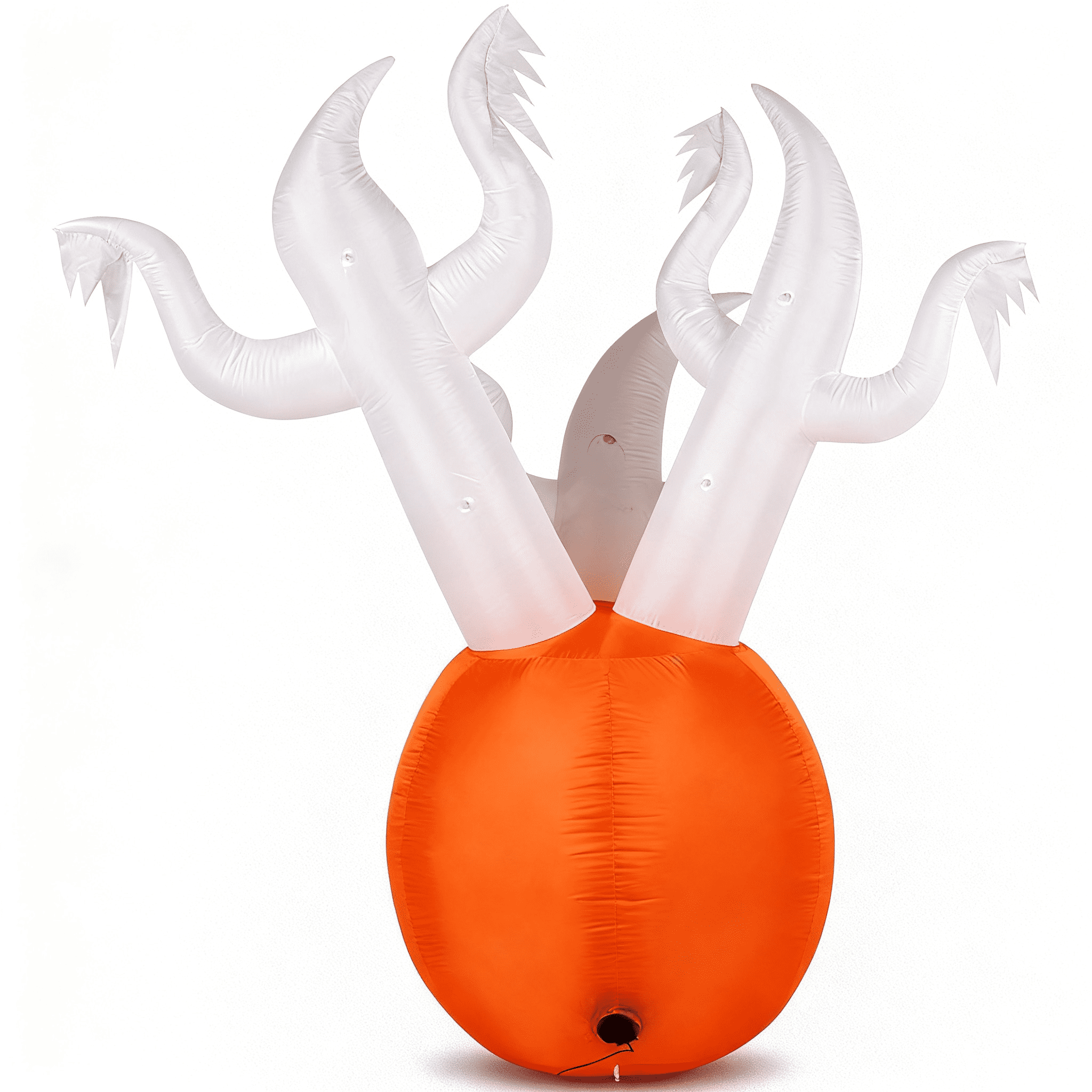 5.9FT Halloween Inflatable Pumpkin Ghost, Built-in LED Lights, Waterproof Polyester for Yard/Garden