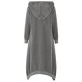 thumbnail image 3 of LYXSSBYX Womens Long Sleeve Dress Women Solid Sweatshirt Long Sleeve Blouse Hooded Zipper Pullover Tops Shirt, 3 of 9