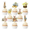 thumbnail image 6 of Easter Cupcake Toppers with Adorable Bunny, Chick, and Egg Designs for Party Decorations, Made of Cardboard, 6 of 9