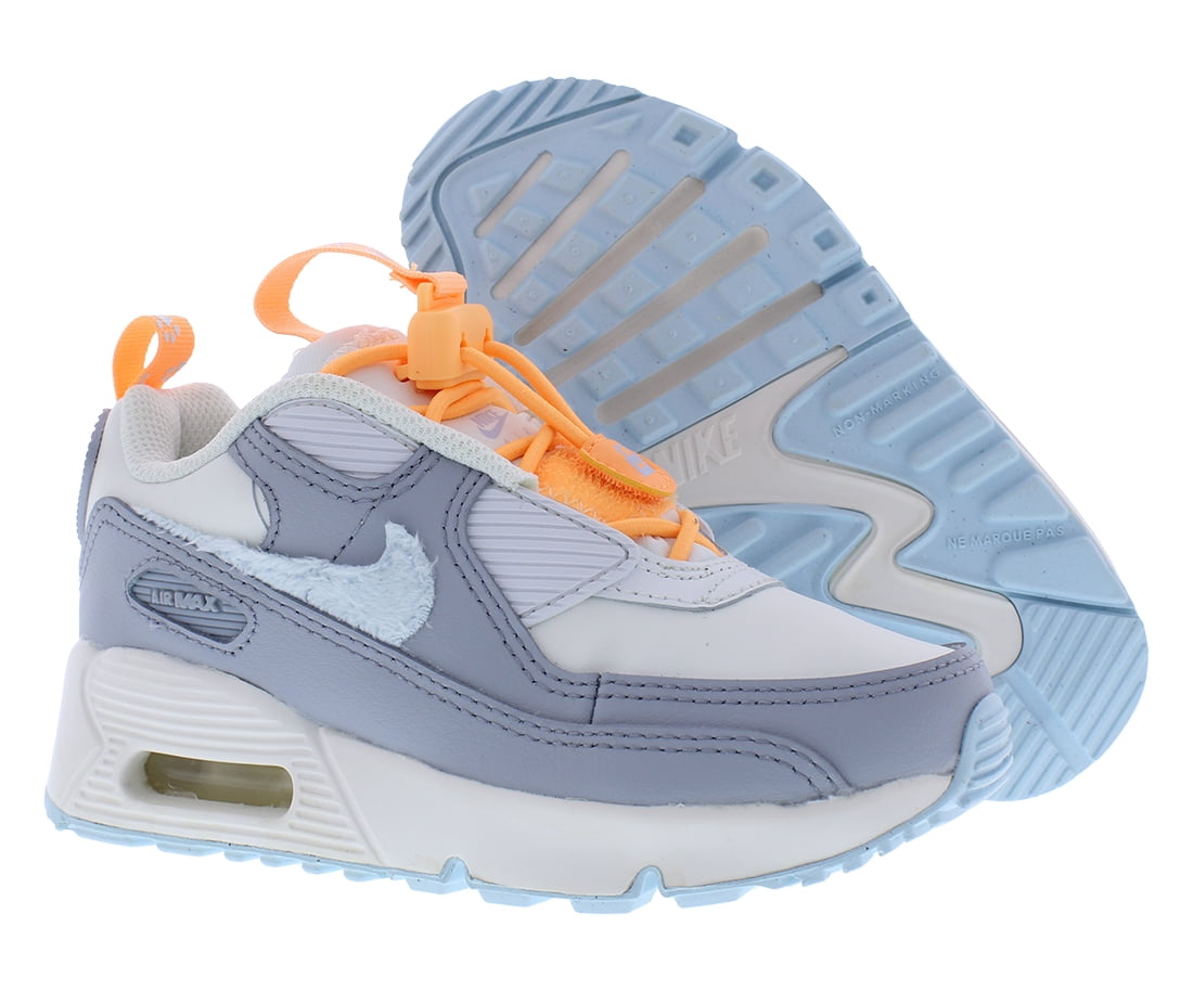 Nike Air Max 90 Toggle PS Boys Shoes Size 3, Color: Summit White/Glacier Blue