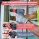 thumbnail image 5 of Destornillador eléctrico de taladro de litio 2 en 1 de 16,8 V, herramienta eléctrica multifunción, Motor sin escobillas de torsión de 45Nm, tornillo práctico, 5 of 8