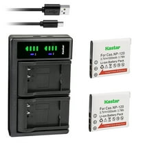 Kastar 2-Pack Battery and LTD2 USB Charger Compatible with Casio Exilim EX-Z880, Exilim EX-Z890, Exilim EX-Z900, Exilim EX-Z910, Exilim EX-ZS10, Exilim EX-ZS12, Exilim EX-ZS15, Exilim EX-ZS20 Cameras