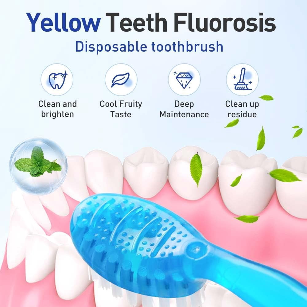 5-in-1 Mini Toothbrush & Floss – Compact Travel Dental Care with Toothpick, Tongue Cleaner & Case |,Portable Oral Hygiene Kit for Adults & Kids