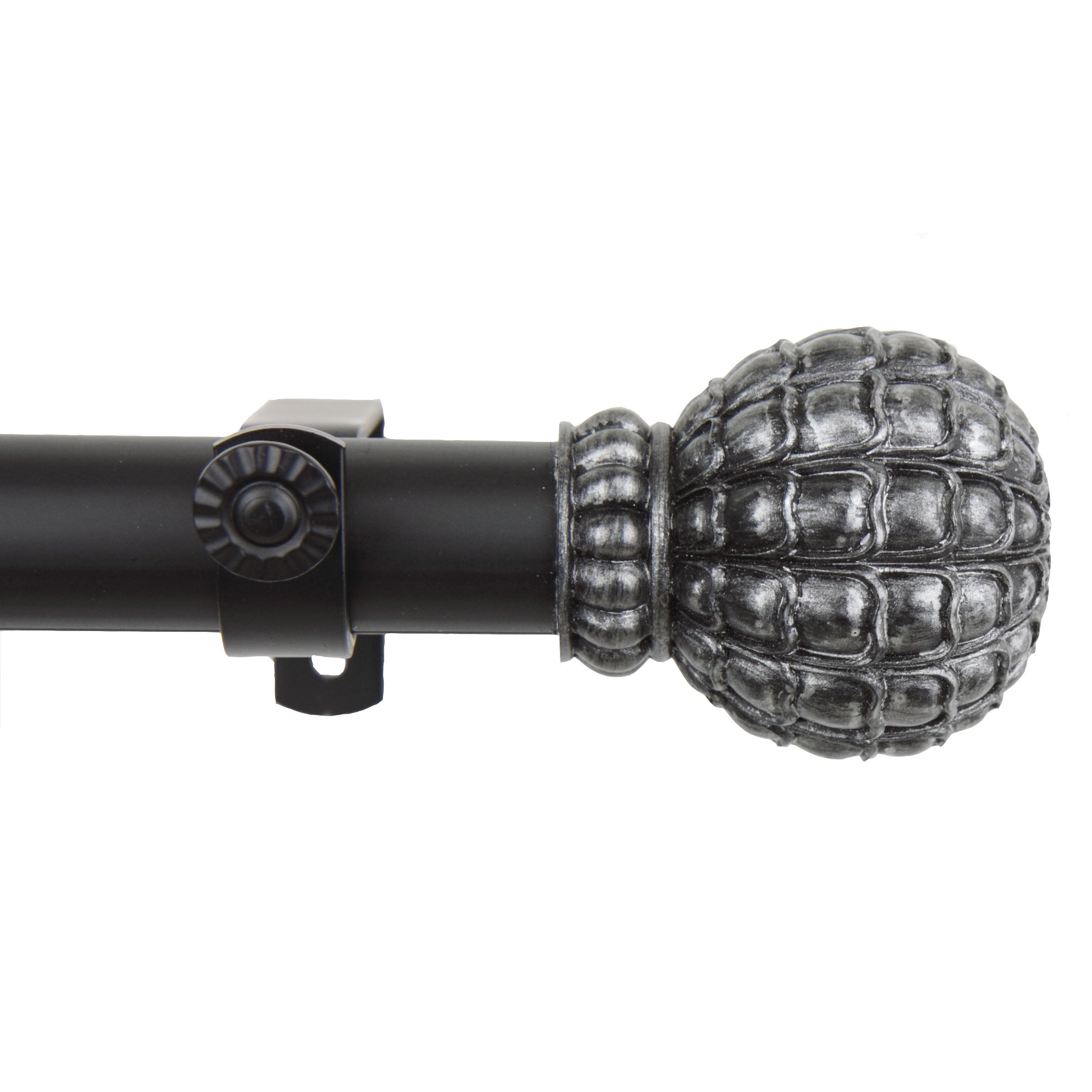 1" Dia Adjustable Joline Curtain Rod 160-240 inch - Black