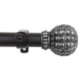 thumbnail image 2 of 1" Dia Adjustable Jolina Double Curtain Rod 28-48 inch Black, 2 of 3