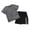 Grey, variant on Big Girls Sports Outfits Quick Drying Short Sleeve T-Shirt Shorts Clothing Set, Sizes 9-10Y