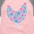 thumbnail image 3 of Instant Message - Floral Chicken - Toddler And Youth Girls Raglan Graphic T-Shirt, 3 of 6