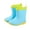 A-Blue, variant on Boys Girls Waterproof Rain Boots Solid Color Leather Trim Non Slip Eva Toddler Outdoor Home Short Boots, A-Pink