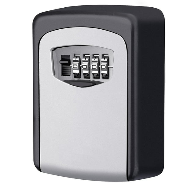 Wall Mount Lock Box Secure 4 digit Heavy Duty Combination Safe Key
