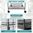 thumbnail image 2 of 53 inch Bird Cage Parrot Cage with Stand for Large Birds Parakeet Cage Wrought Iron jaulas para pajaros with One Shelf, Bottom Tray,3 Feeders for Parakeets, Canary, Cockatiel, 2 of 6