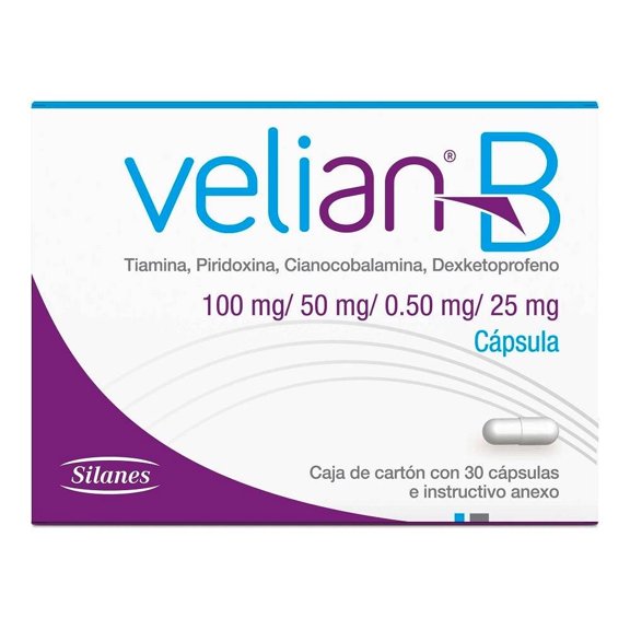 Velian B 0 100/50/0.50/25Mg con 30 Capsulas